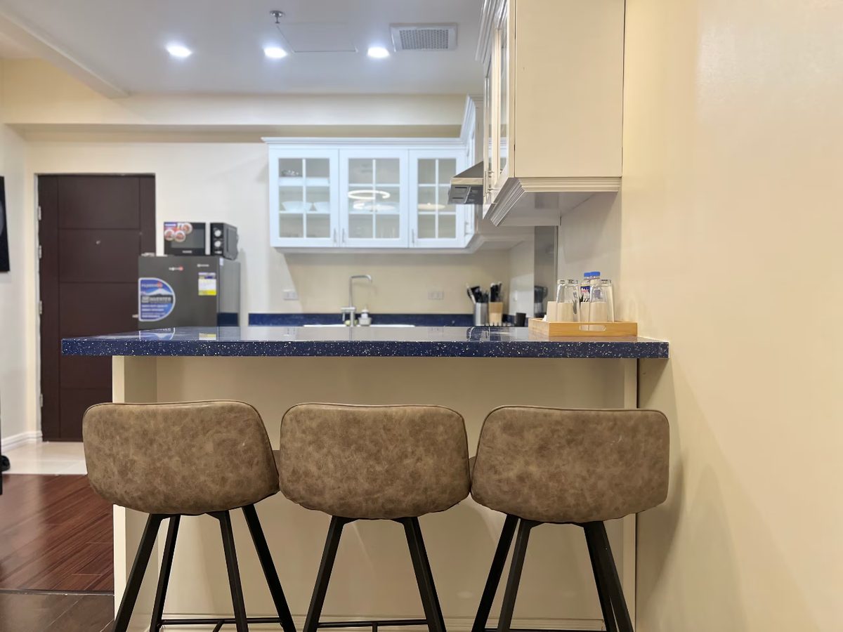 Condo living and dining open layout